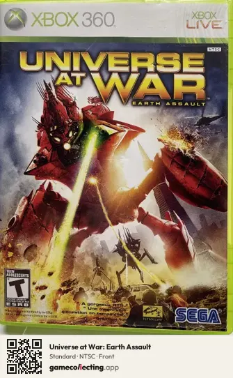 Universe at War: Earth Assault Xbox 360, NTSC box front