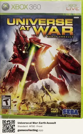 Universe at War: Earth Assault Xbox 360, NTSC box front