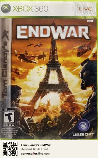 Tom Clancy's EndWar Xbox 360, NTSC box front