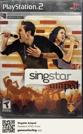 Singstar Amped PlayStation 2, NTSC box front