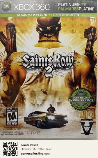 Saints Row 2 Xbox 360, NTSC box front