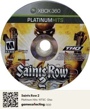Saints Row 2 Xbox 360, NTSC disc