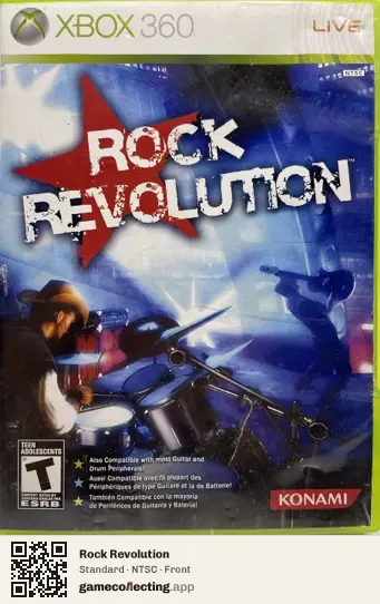 Rock Revolution Xbox 360, NTSC box front