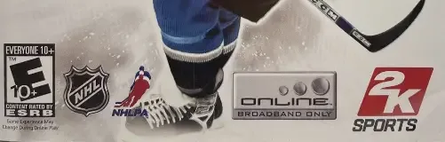 NHL 2K7, the ESRB box on its front