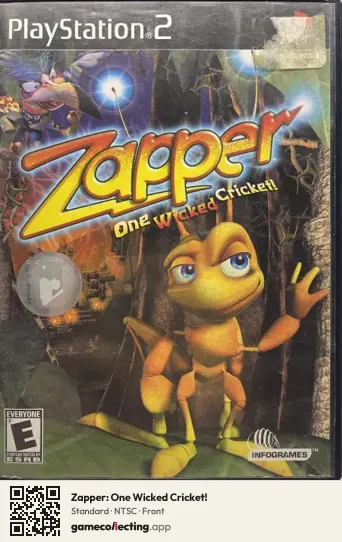 Zapper: One Wicked Cricket! PlayStation 2, NTSC box front
