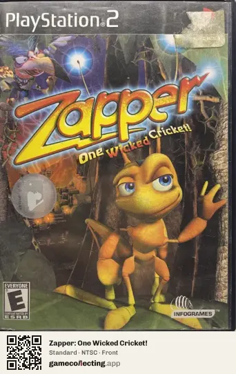Zapper: One Wicked Cricket! PlayStation 2, NTSC box front