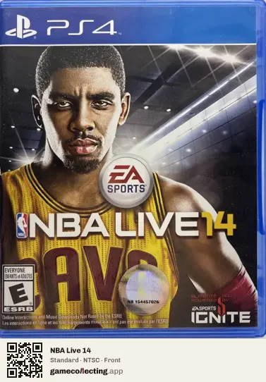 NBA Live 14 PlayStation 4, NTSC box front