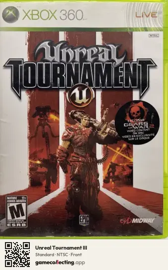 Unreal Tournament III Xbox 360, NTSC box front