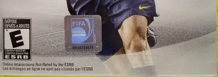 FIFA 14, the ESRB box on its front