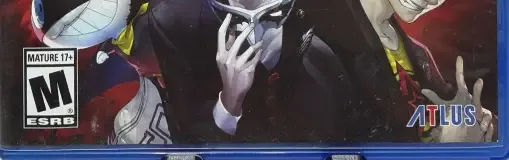 Persona 5, the ESRB box on its front