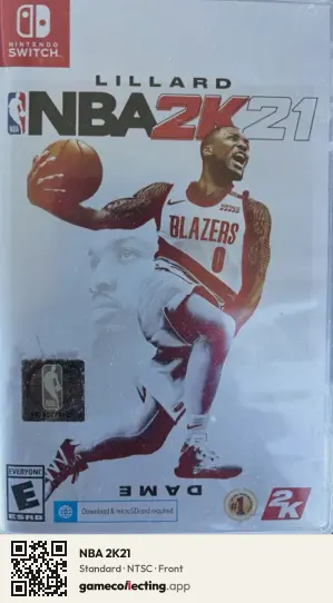 NBA 2K21 Nintendo Switch, NTSC box front