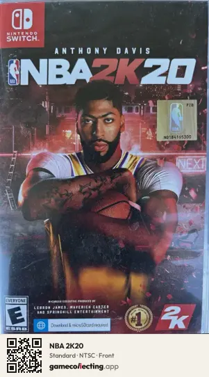 NBA 2K20 Nintendo Switch, NTSC box front