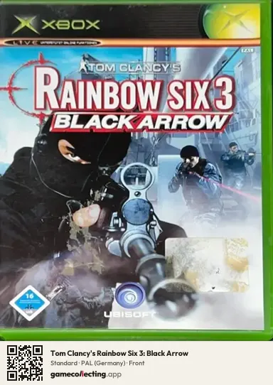 Tom Clancy's Rainbow Six 3: Black Arrow Xbox, Germany box front