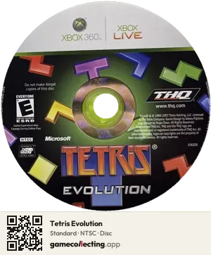 Tetris Evolution Xbox 360, NTSC disc