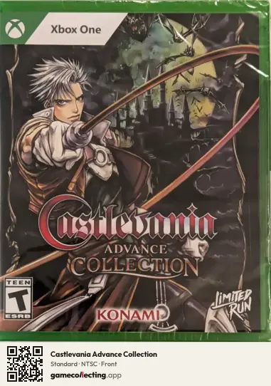 Castlevania Advance Collection Xbox One, NTSC box front