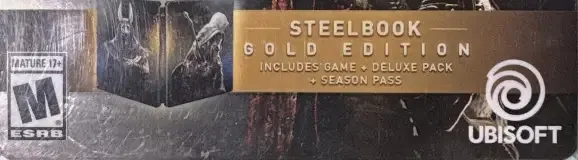 Assassin's Creed Origins, the ESRB box on its front