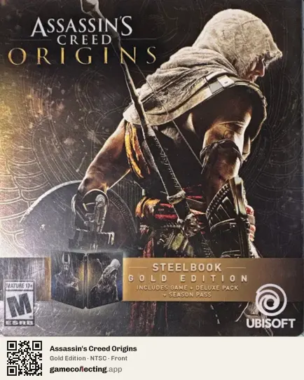 Assassin's Creed Origins PlayStation 4, NTSC box front