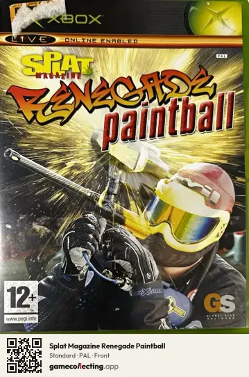 Splat Magazine Renegade Paintball Xbox, PAL box front