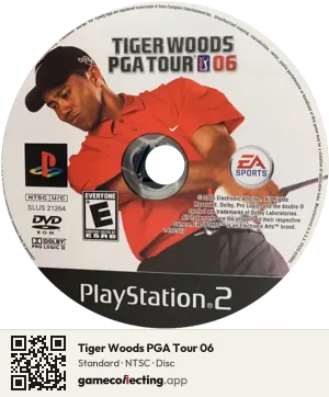 Tiger Woods PGA Tour 06 PlayStation 2, NTSC disc