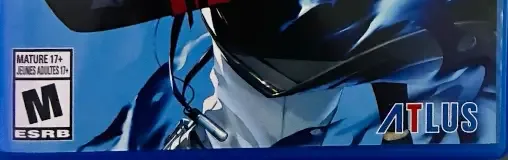Persona 3 Reload, the ESRB box on its front