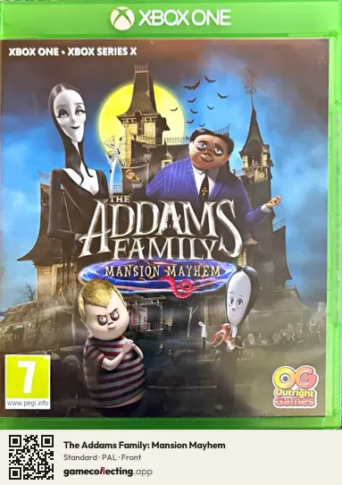 The Addams Family: Mansion Mayhem Xbox One, PAL box front