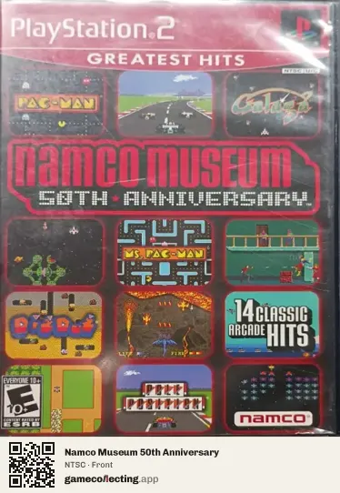 Namco Museum 50th Anniversary PlayStation 2, NTSC box front