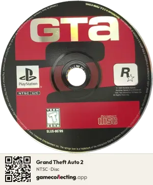 Grand Theft Auto 2 PlayStation, NTSC disc