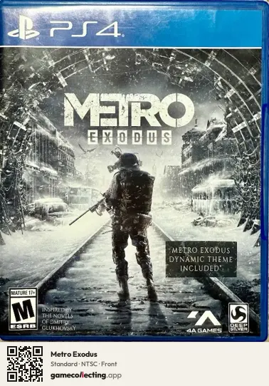 Metro Exodus PlayStation 4, NTSC box front