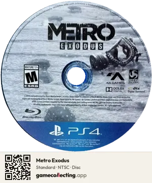 Metro Exodus PlayStation 4, NTSC disc