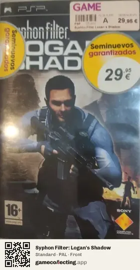 Syphon Filter: Logan's Shadow PlayStation Portable, PAL box front
