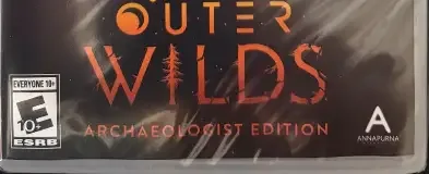Outer Wilds, the ESRB box on its front