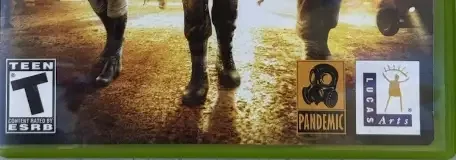 Mercenaries: Playground of Destruction, the ESRB box on its front