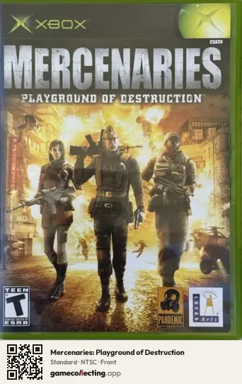Mercenaries: Playground of Destruction Xbox, NTSC box front