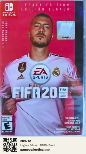 FIFA 20 Nintendo Switch, NTSC box front