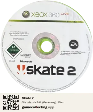Skate 2 Xbox 360, PAL disc