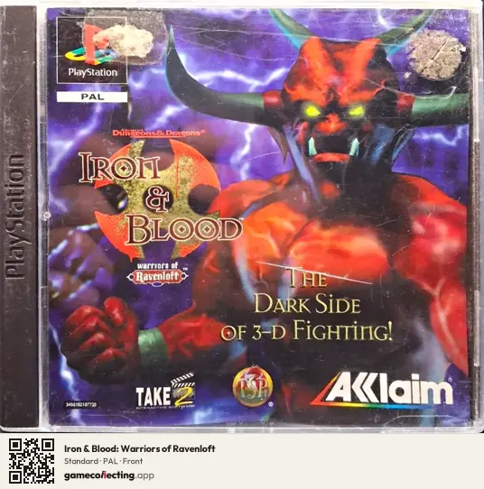 Iron & Blood: Warriors of Ravenloft PlayStation, PAL box front