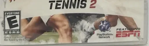 Grand Slam Tennis 2, the ESRB box on its front