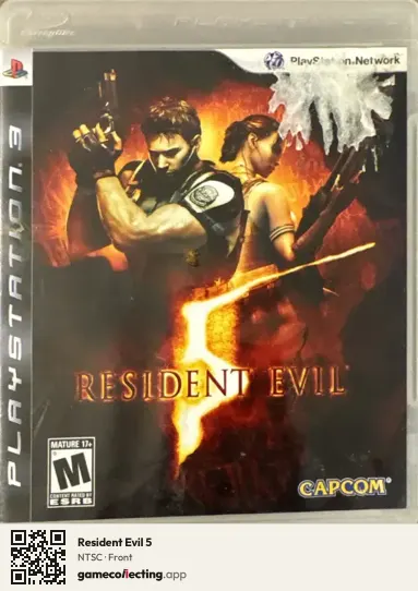 Resident Evil 5 PlayStation 3, NTSC box front