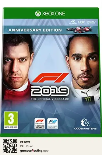 F1 2019 Xbox One, PAL box front