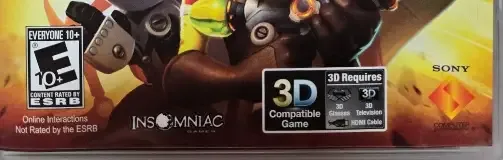 Ratchet & Clank: All 4 One, the ESRB box on its front