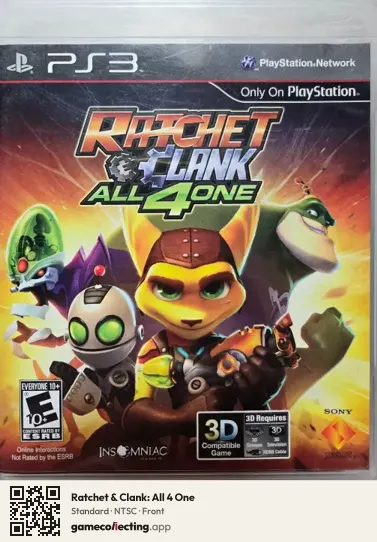 Ratchet & Clank: All 4 One PlayStation 3, NTSC box front