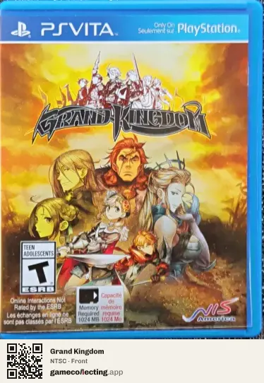 Grand Kingdom PlayStation Vita, NTSC box front