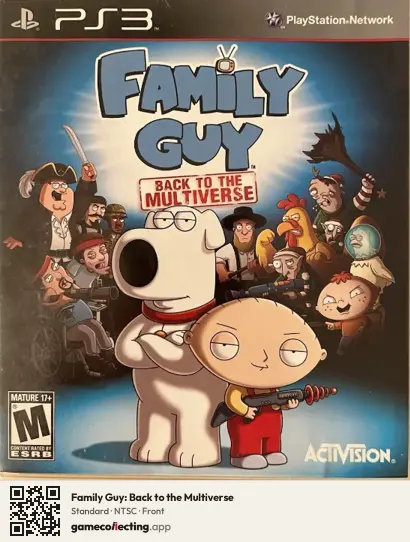 Family Guy: Back to the Multiverse PlayStation 3, NTSC box front