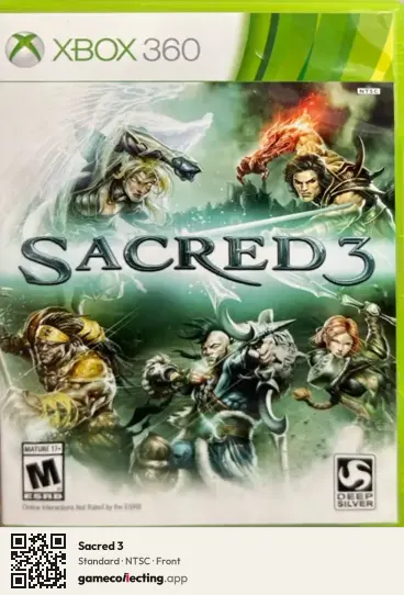 Sacred 3 Xbox 360, NTSC box front