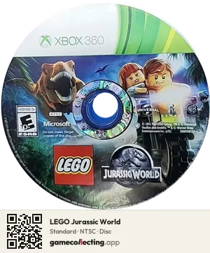 LEGO Jurassic World Xbox 360, NTSC disc