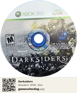 Darksiders Xbox 360, NTSC disc