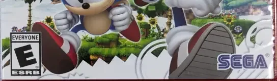 Sonic Generations, the ESRB box on its front