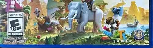 LEGO Worlds, the ESRB box on its front