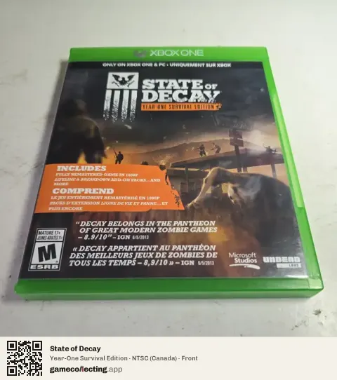 State of Decay Xbox One, Canada box front