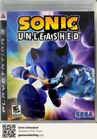 Sonic Unleashed PlayStation 3, NTSC box front
